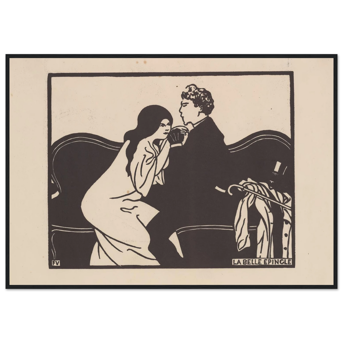 La belle épingle Art Print | Felix Vallotton - Framed Poster - 30x40 cm / 12x16″ - Black frame