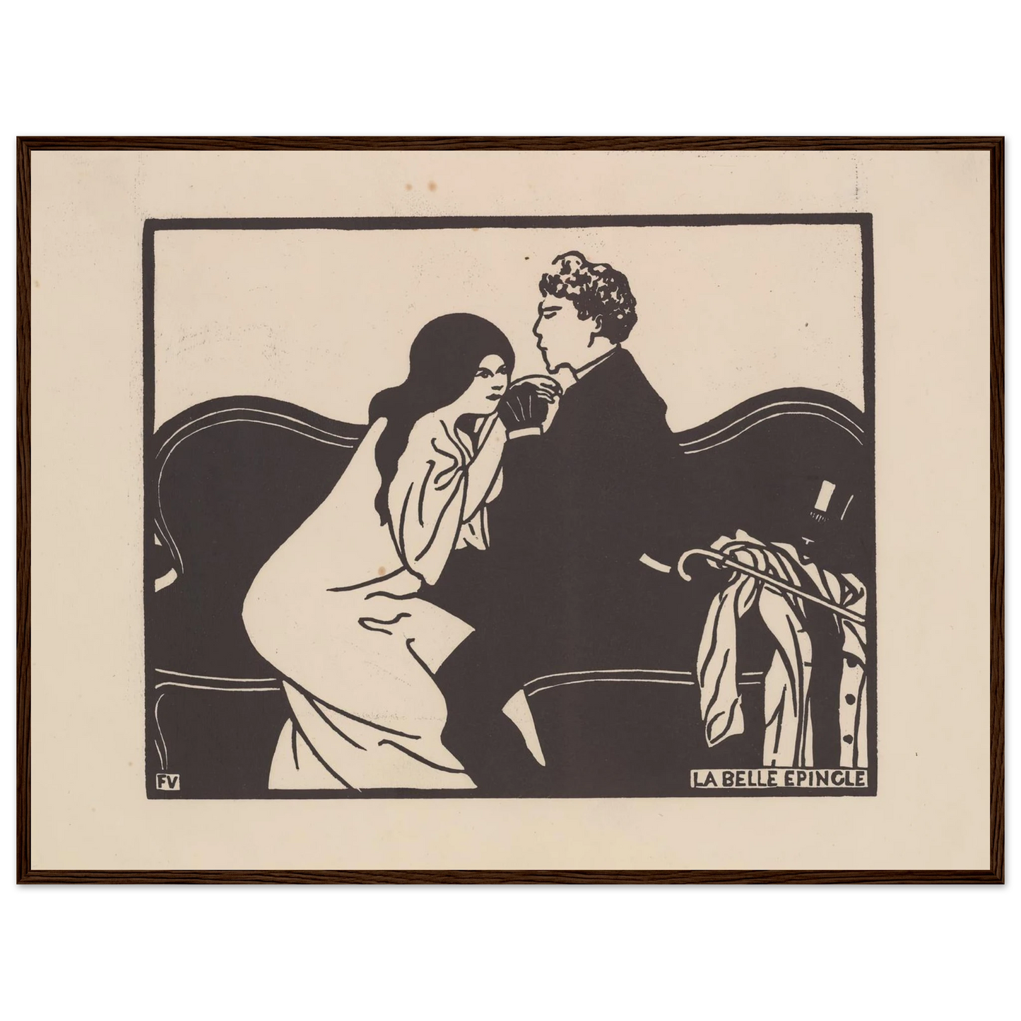 La belle épingle Art Print | Felix Vallotton - Framed Poster - 30x40 cm / 12x16″ - Black frame