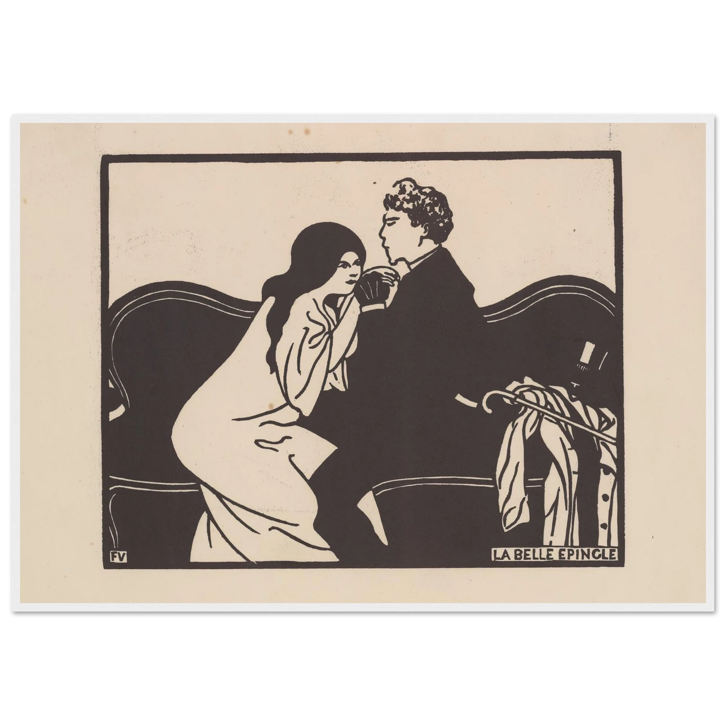 La belle épingle Art Print | Felix Vallotton - Framed Poster - 30x40 cm / 12x16″ - Black frame