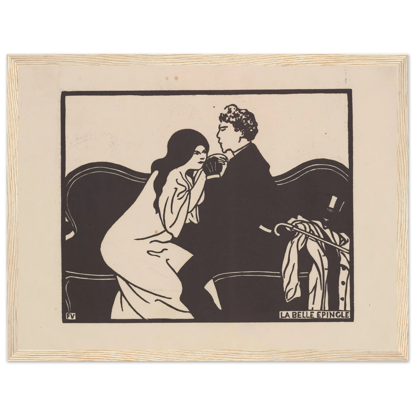 La belle épingle Art Print | Felix Vallotton - Framed Poster - 30x40 cm / 12x16″ - Black frame