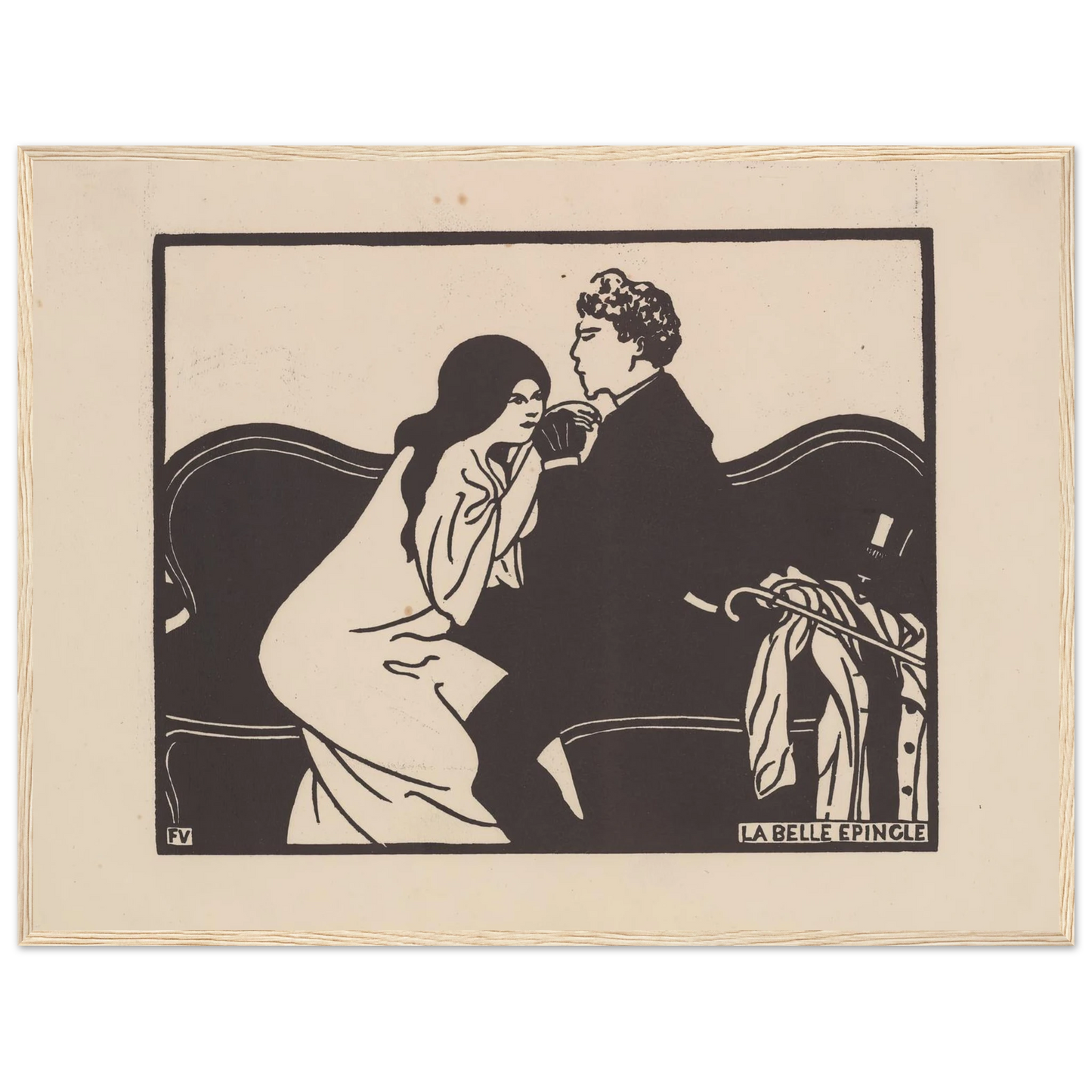 La belle épingle Art Print | Felix Vallotton - Framed Poster - 30x40 cm / 12x16″ - Black frame