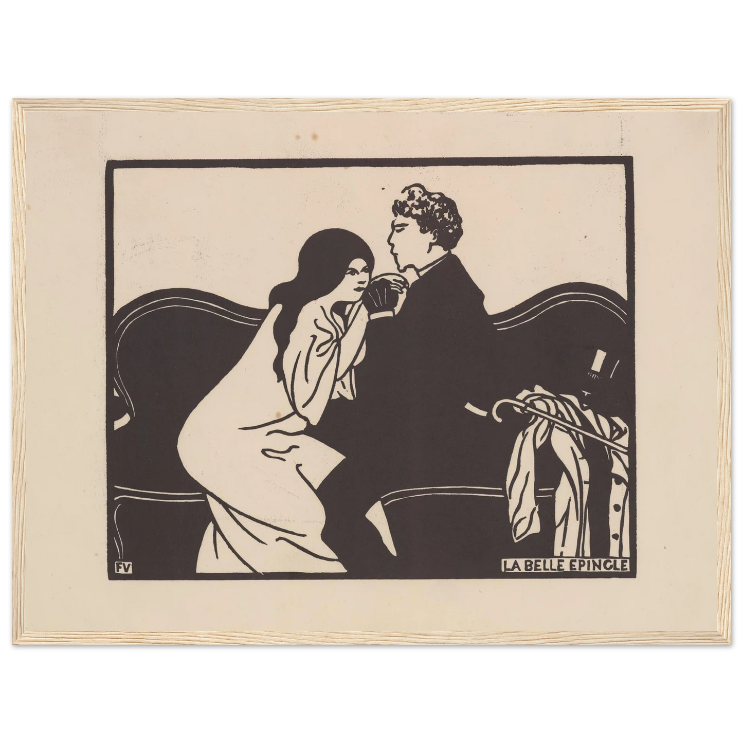 La belle épingle Art Print | Felix Vallotton - Framed Poster - 30x40 cm / 12x16″ - Black frame