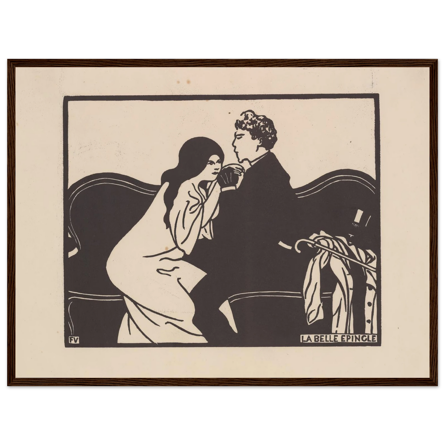 La belle épingle Art Print | Felix Vallotton - Framed Poster - 30x40 cm / 12x16″ - Black frame