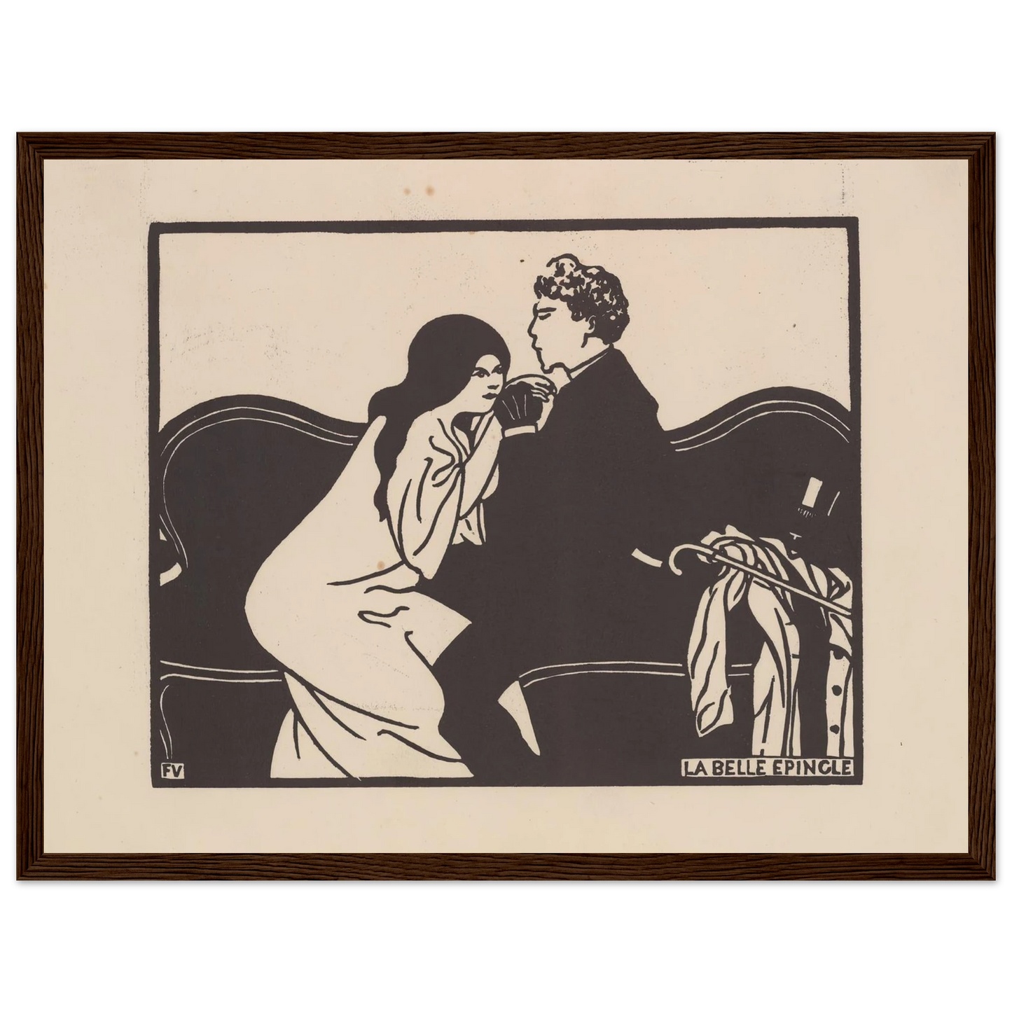 La belle épingle Art Print | Felix Vallotton - Framed Poster - 30x40 cm / 12x16″ - Black frame