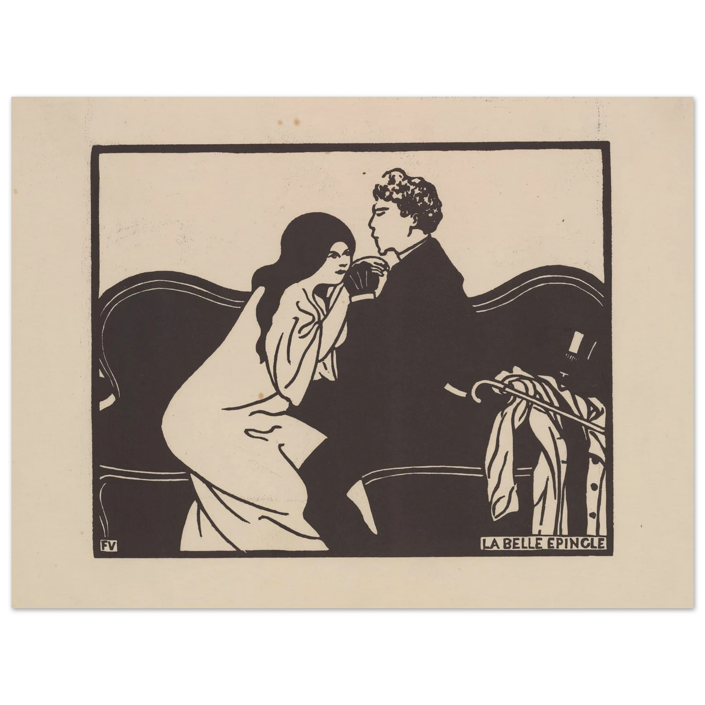 La belle épingle Art Print | Felix Vallotton - Framed Poster - 30x40 cm / 12x16″ - Black frame