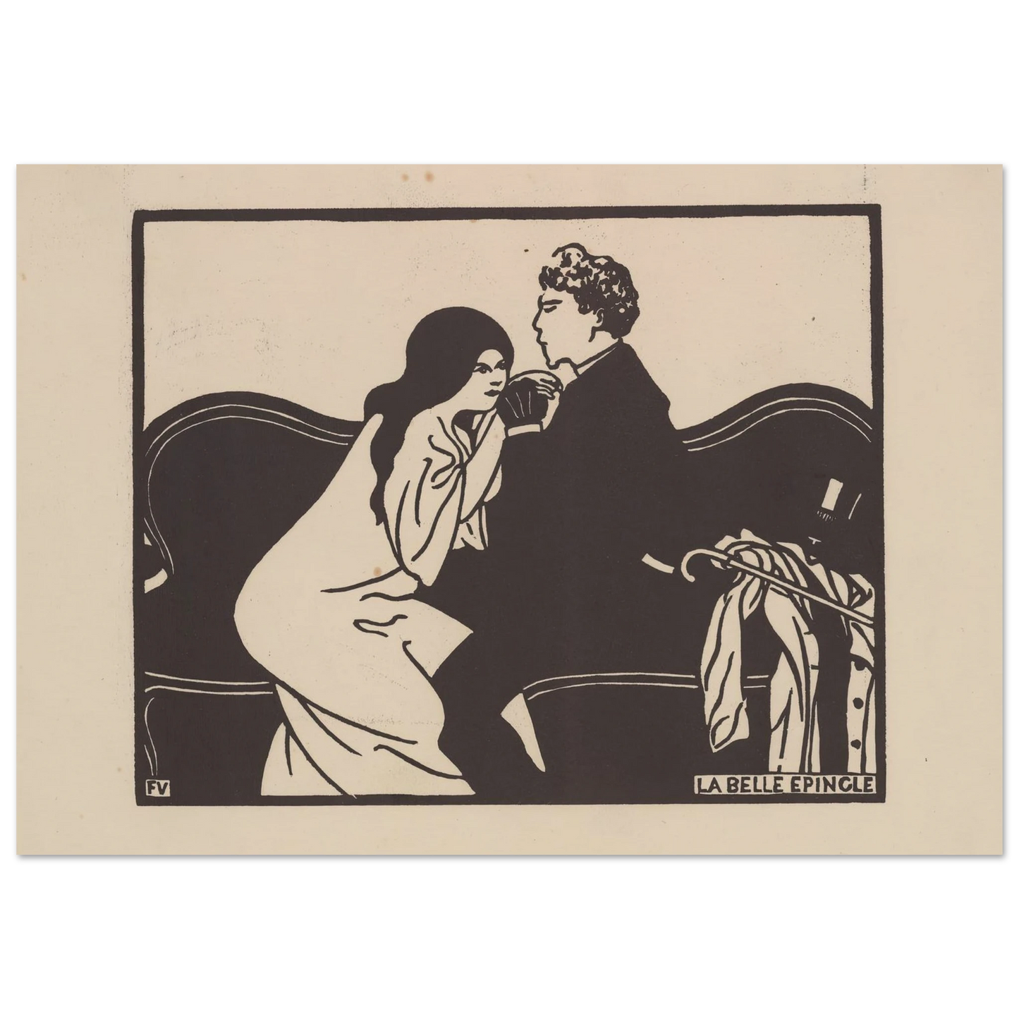 La belle épingle Art Print | Felix Vallotton - Framed Poster - 30x40 cm / 12x16″ - Black frame