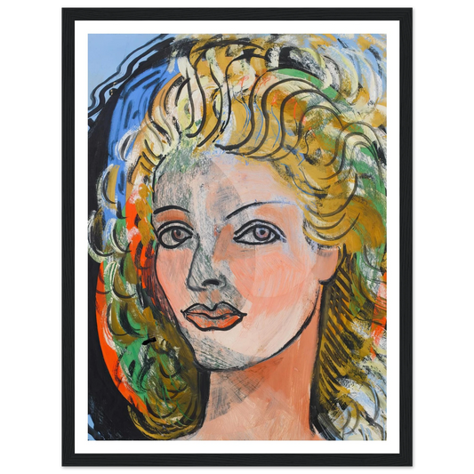 La blonde (circa 1940-1946) Art Print | Francis Picabia - Framed Poster - 30x40 cm / 12x16″ - Black frame
