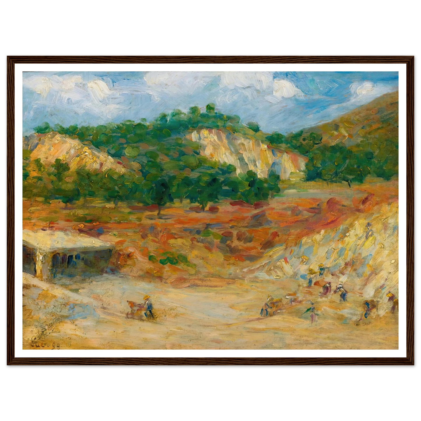 La Carrière (1899) Art Print | Maximilien Luce - Framed Poster - 30x40 cm / 12x16″ - Black frame