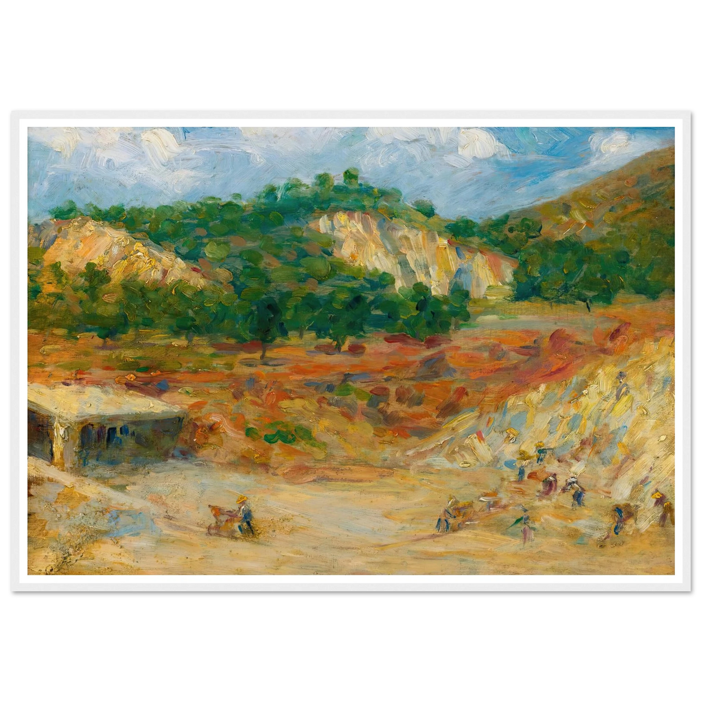 La Carrière (1899) Art Print | Maximilien Luce - Framed Poster - 30x40 cm / 12x16″ - Black frame