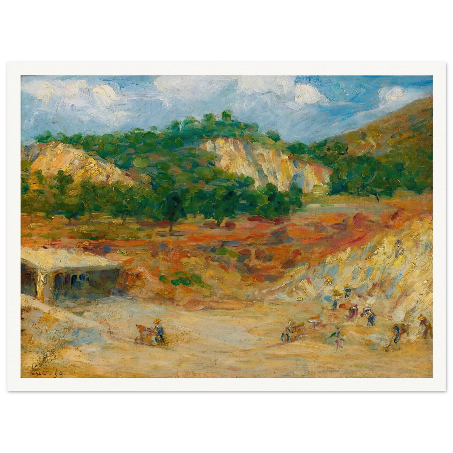 La Carrière (1899) Art Print | Maximilien Luce - Framed Poster - 30x40 cm / 12x16″ - Black frame