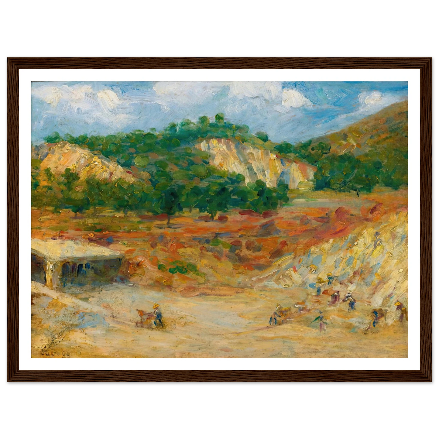 La Carrière (1899) Art Print | Maximilien Luce - Framed Poster - 30x40 cm / 12x16″ - Black frame