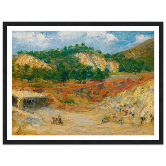 La Carrière (1899) Art Print | Maximilien Luce - Framed Poster - 30x40 cm / 12x16″ - Black frame