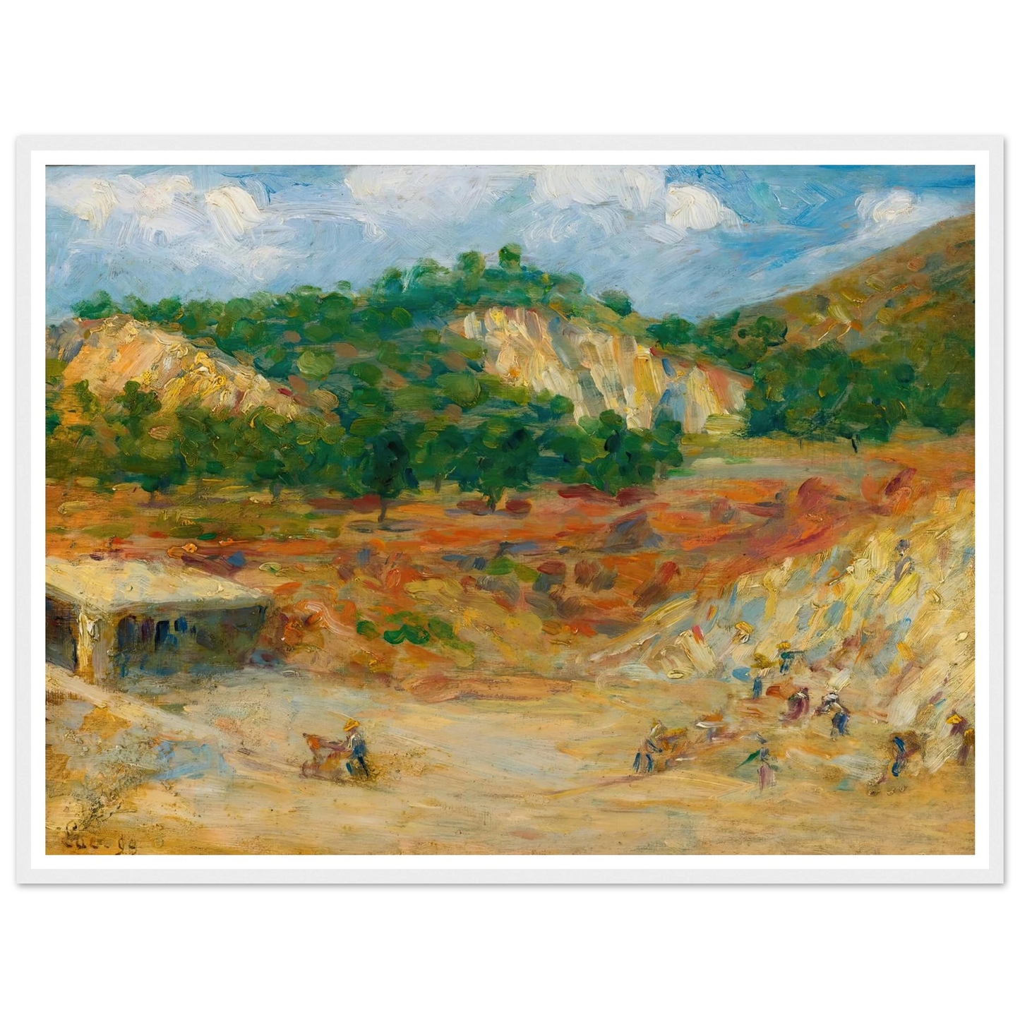La Carrière (1899) Art Print | Maximilien Luce - Framed Poster - 30x40 cm / 12x16″ - Black frame