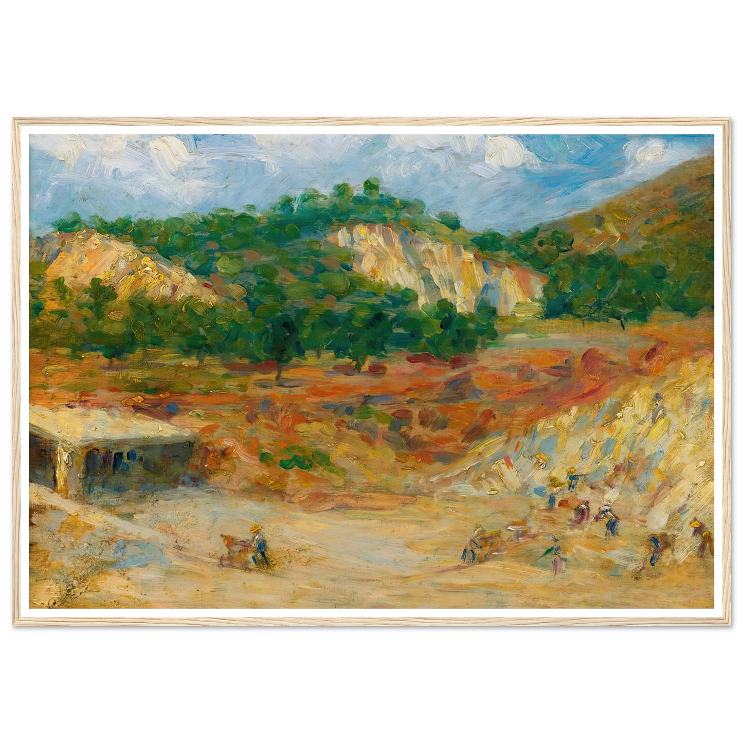 La Carrière (1899) Art Print | Maximilien Luce - Framed Poster - 30x40 cm / 12x16″ - Black frame