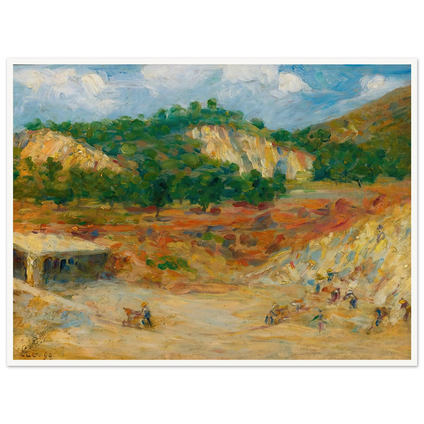 La Carrière (1899) Art Print | Maximilien Luce - Framed Poster - 30x40 cm / 12x16″ - Black frame