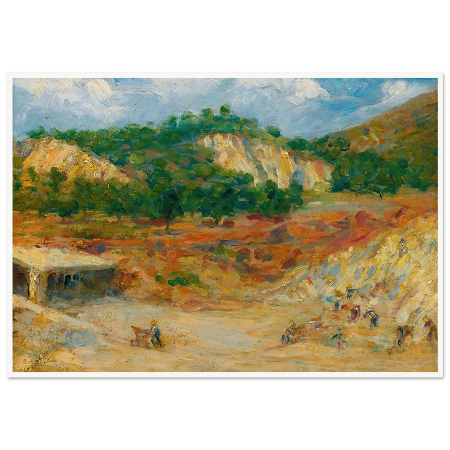 La Carrière (1899) Art Print | Maximilien Luce - Framed Poster - 30x40 cm / 12x16″ - Black frame
