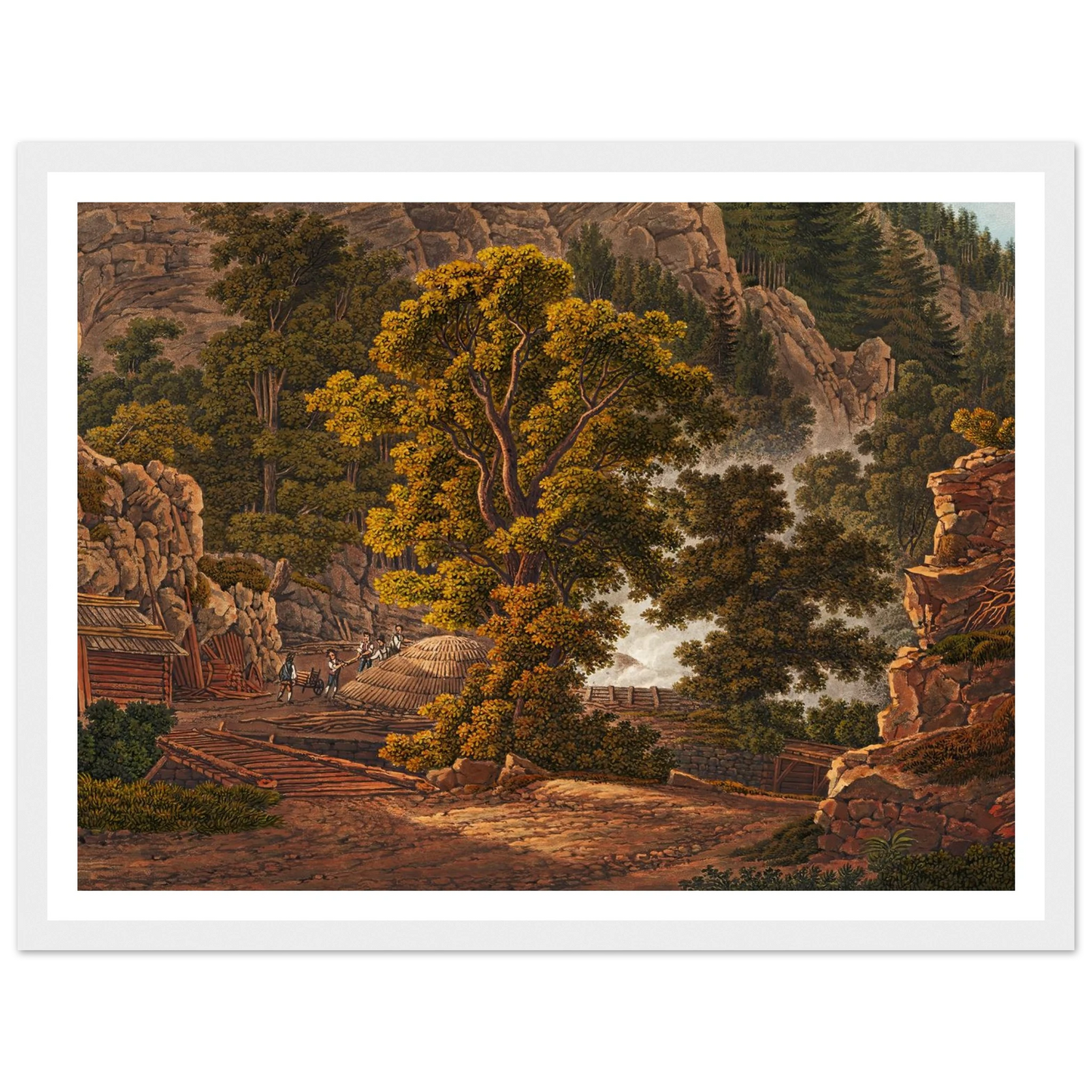 La Charbonniere Art Print | Peter Birmann - Framed Poster - 30x40 cm / 12x16″ - Black frame