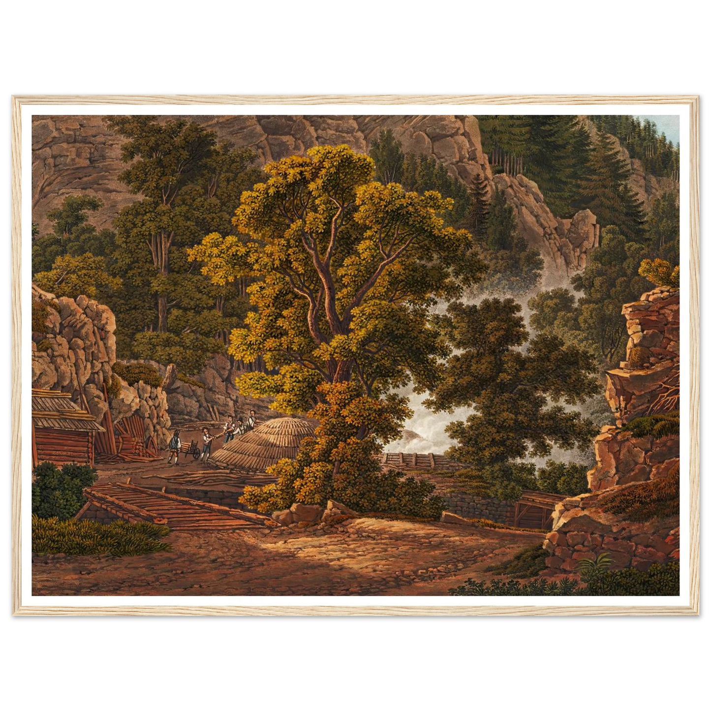 La Charbonniere Art Print | Peter Birmann - Framed Poster - 30x40 cm / 12x16″ - Black frame