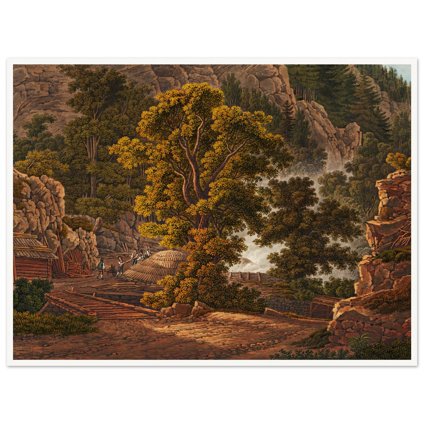 La Charbonniere Art Print | Peter Birmann - Framed Poster - 30x40 cm / 12x16″ - Black frame