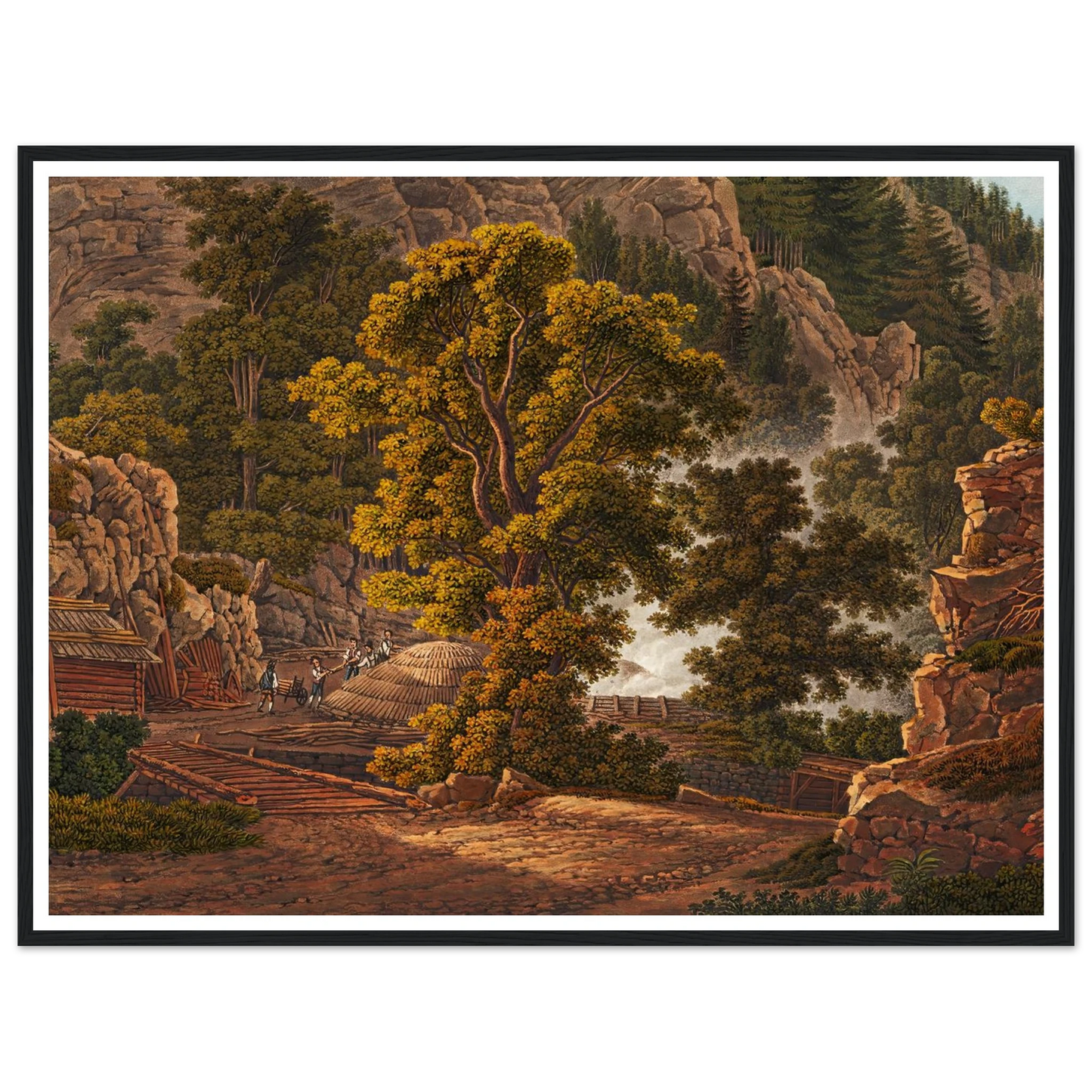 La Charbonniere Art Print | Peter Birmann - Framed Poster - 30x40 cm / 12x16″ - Black frame