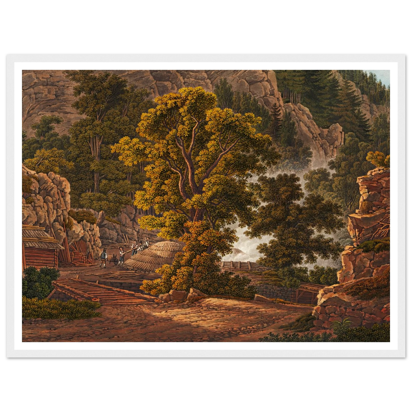 La Charbonniere Art Print | Peter Birmann - Framed Poster - 30x40 cm / 12x16″ - Black frame