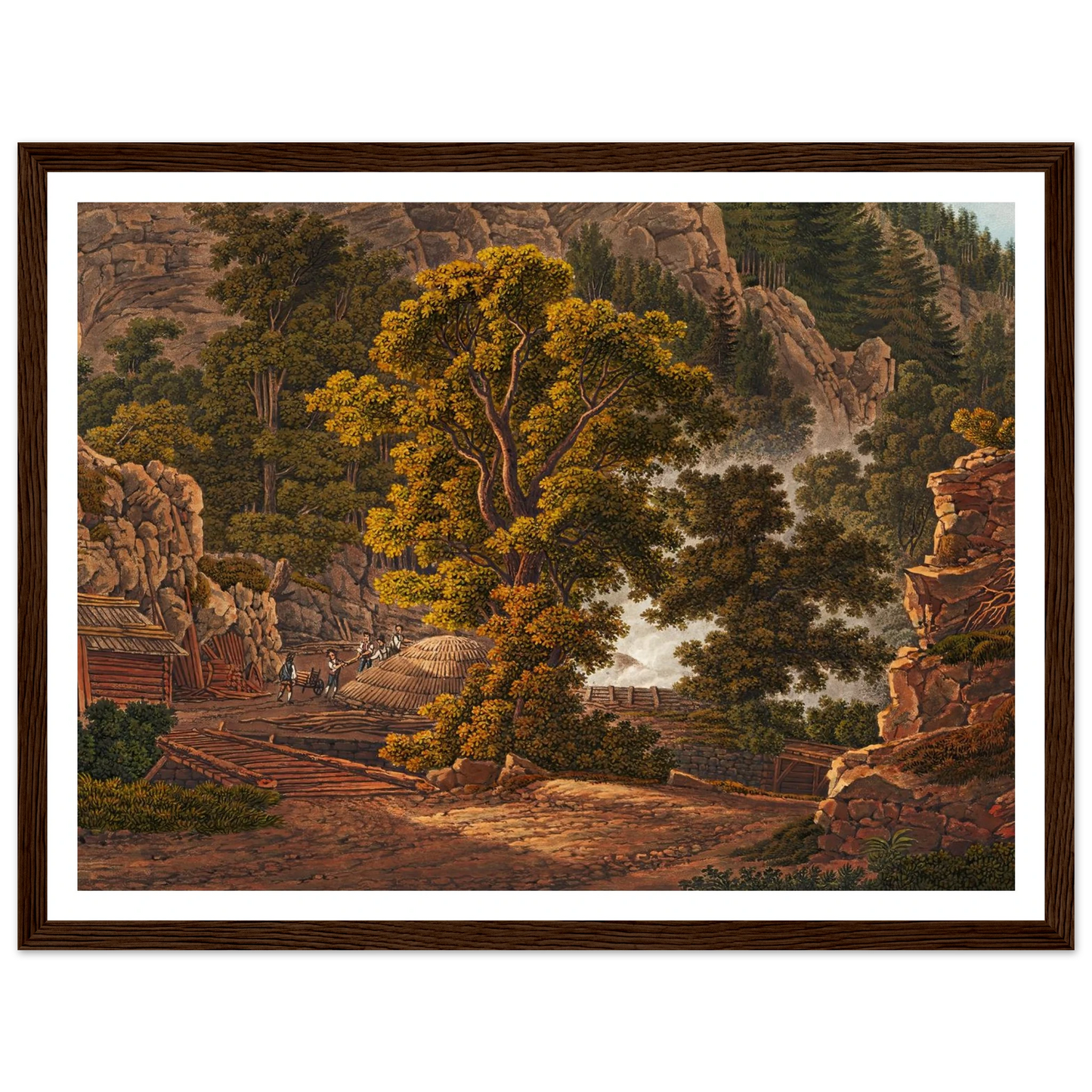 La Charbonniere Art Print | Peter Birmann - Framed Poster - 30x40 cm / 12x16″ - Black frame