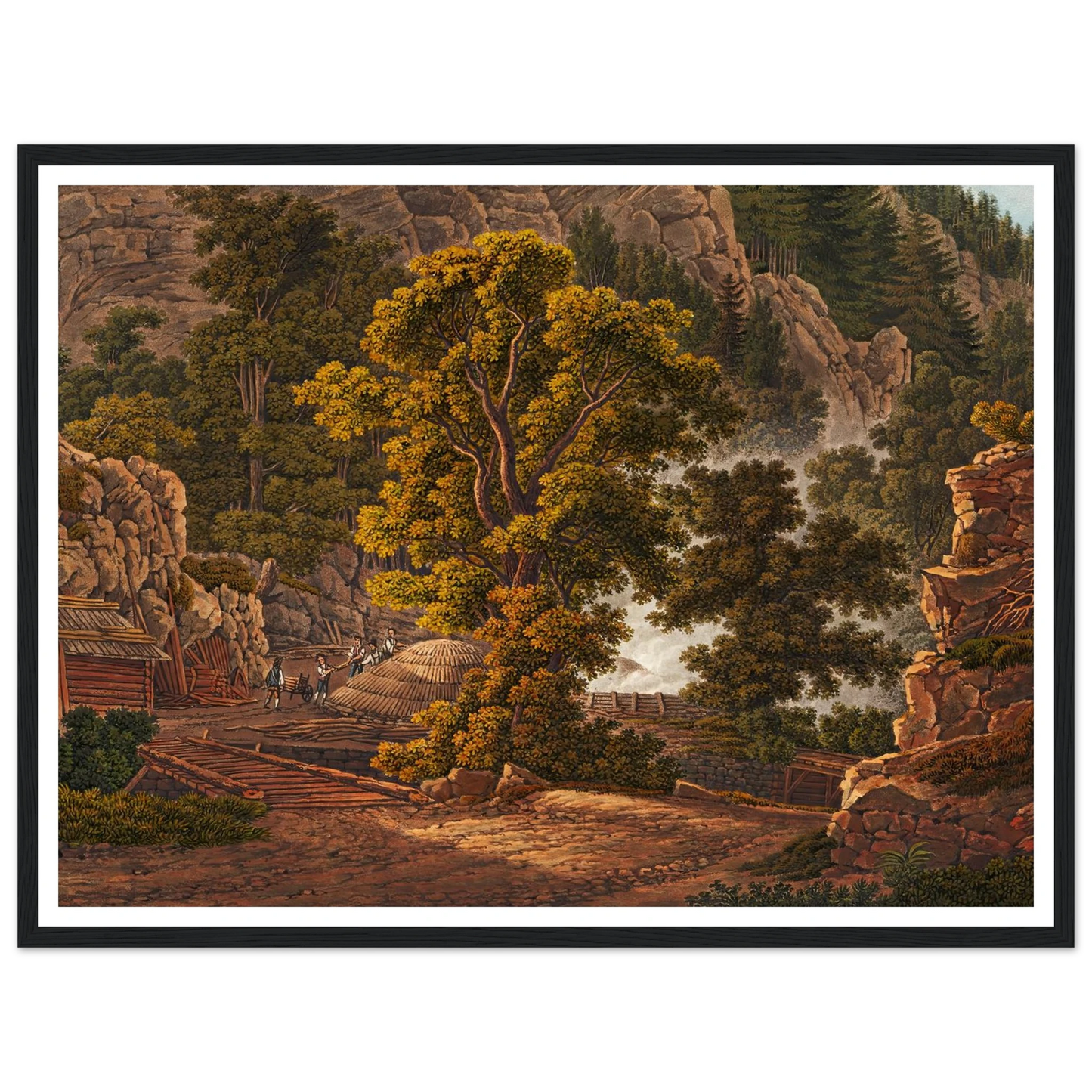 La Charbonniere Art Print | Peter Birmann - Framed Poster - 30x40 cm / 12x16″ - Black frame