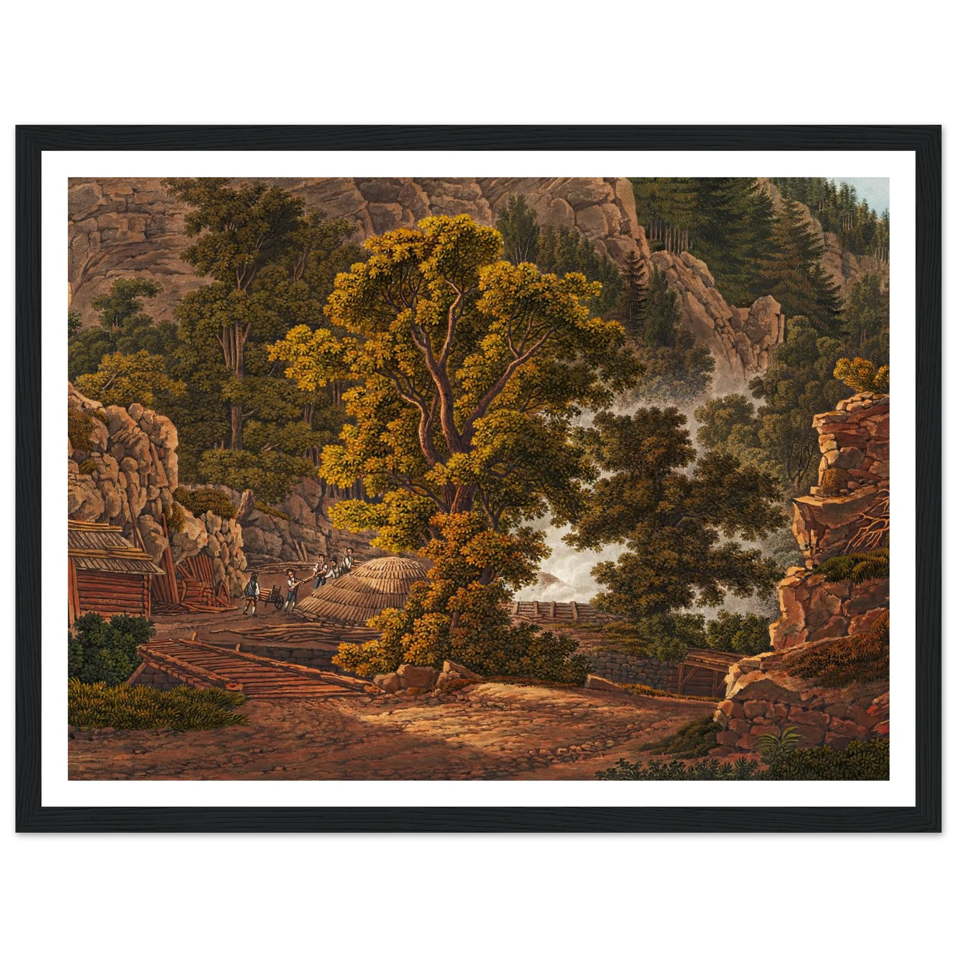 La Charbonniere Art Print | Peter Birmann - Framed Poster - 30x40 cm / 12x16″ - Black frame