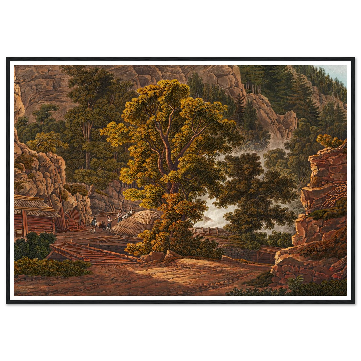 La Charbonniere Art Print | Peter Birmann - Framed Poster - 30x40 cm / 12x16″ - Black frame