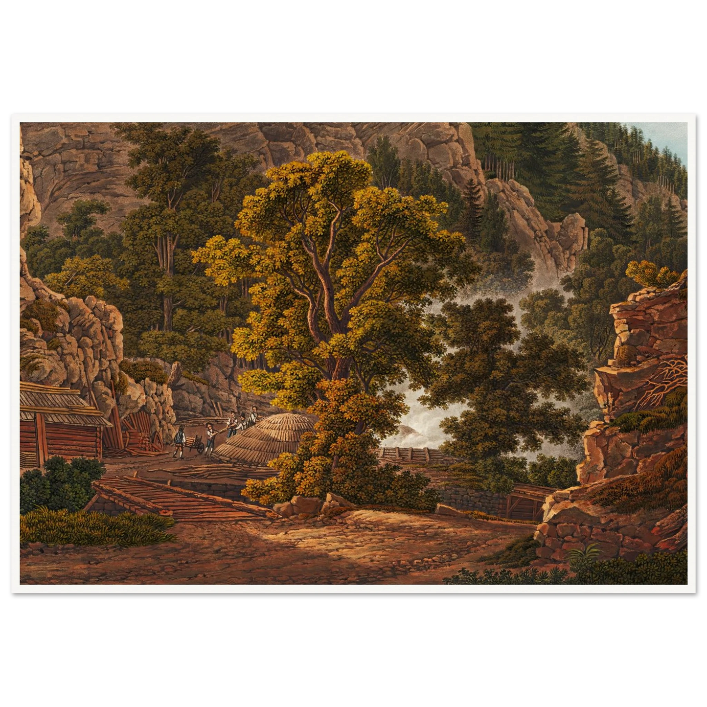 La Charbonniere Art Print | Peter Birmann - Framed Poster - 30x40 cm / 12x16″ - Black frame