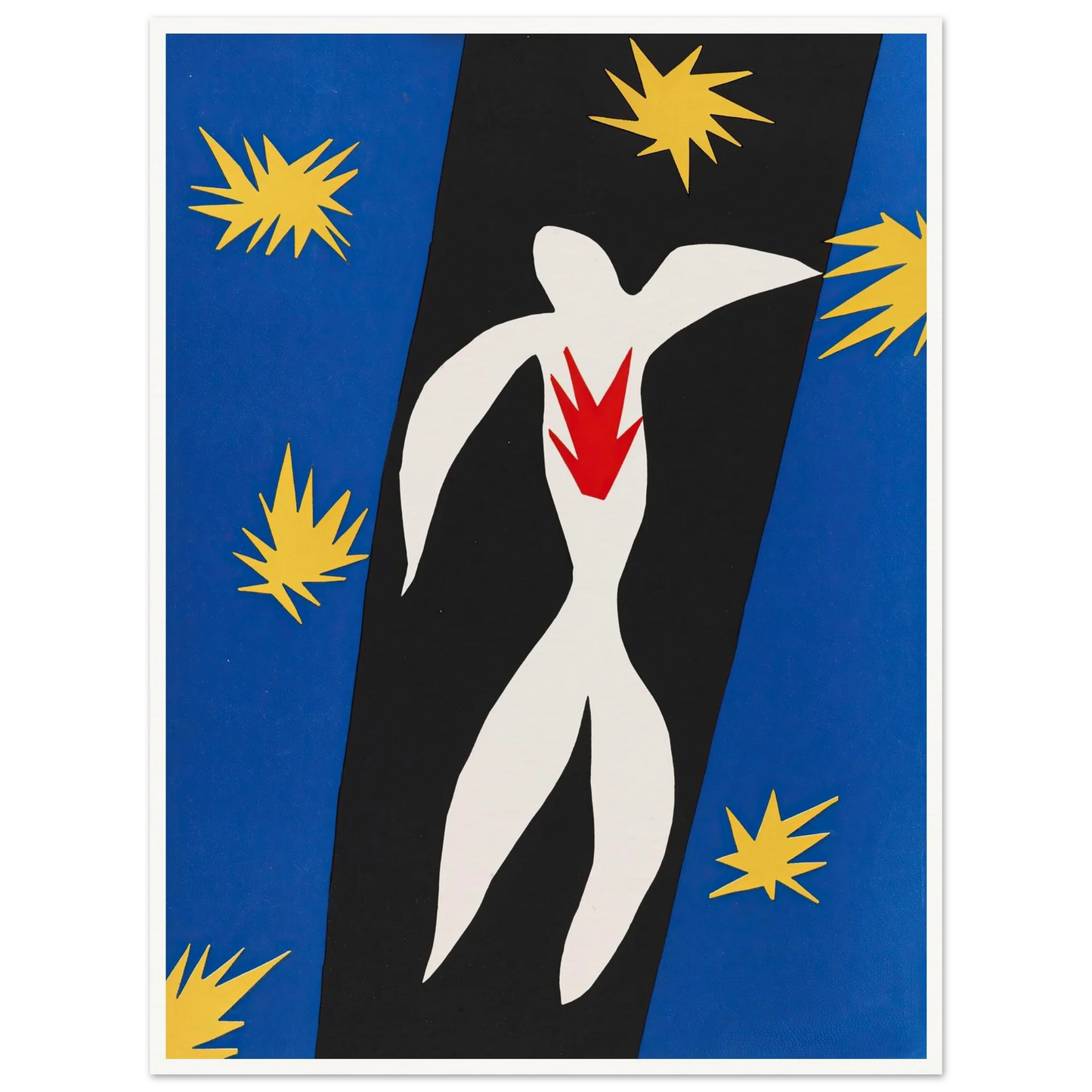 La Chute d´Icare (1943) Art Print | Henri Matisse - Framed Poster - 30x40 cm / 12x16″ - Black frame