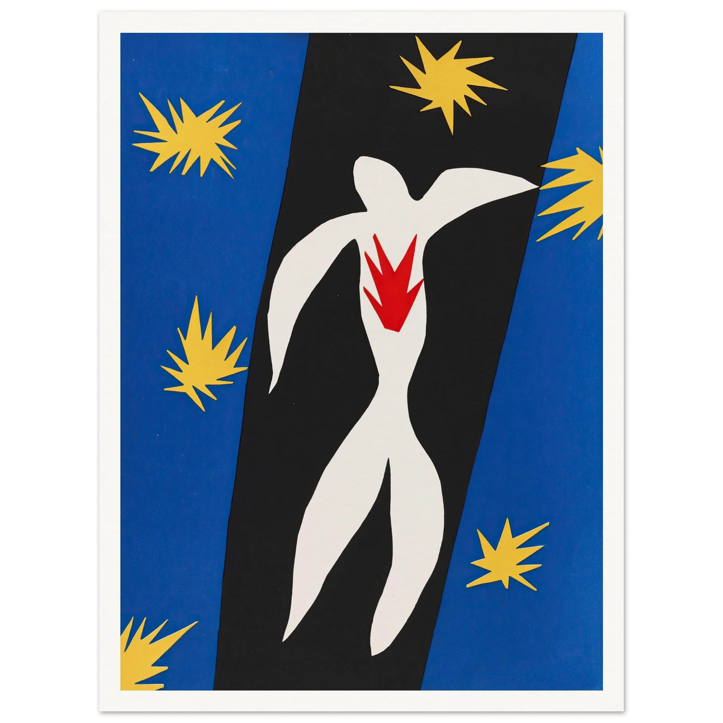 La Chute d´Icare (1943) Art Print | Henri Matisse - Framed Poster - 30x40 cm / 12x16″ - Black frame