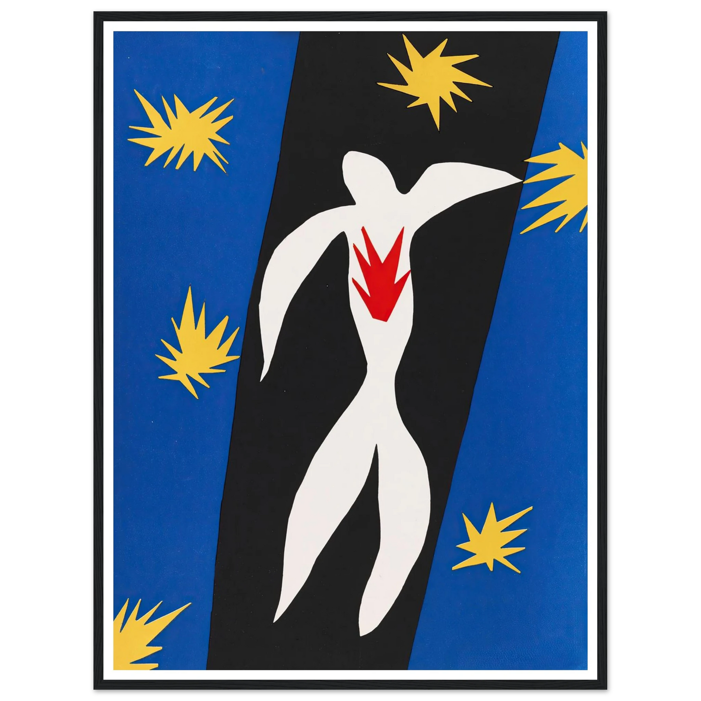 La Chute d´Icare (1943) Art Print | Henri Matisse - Framed Poster - 30x40 cm / 12x16″ - Black frame