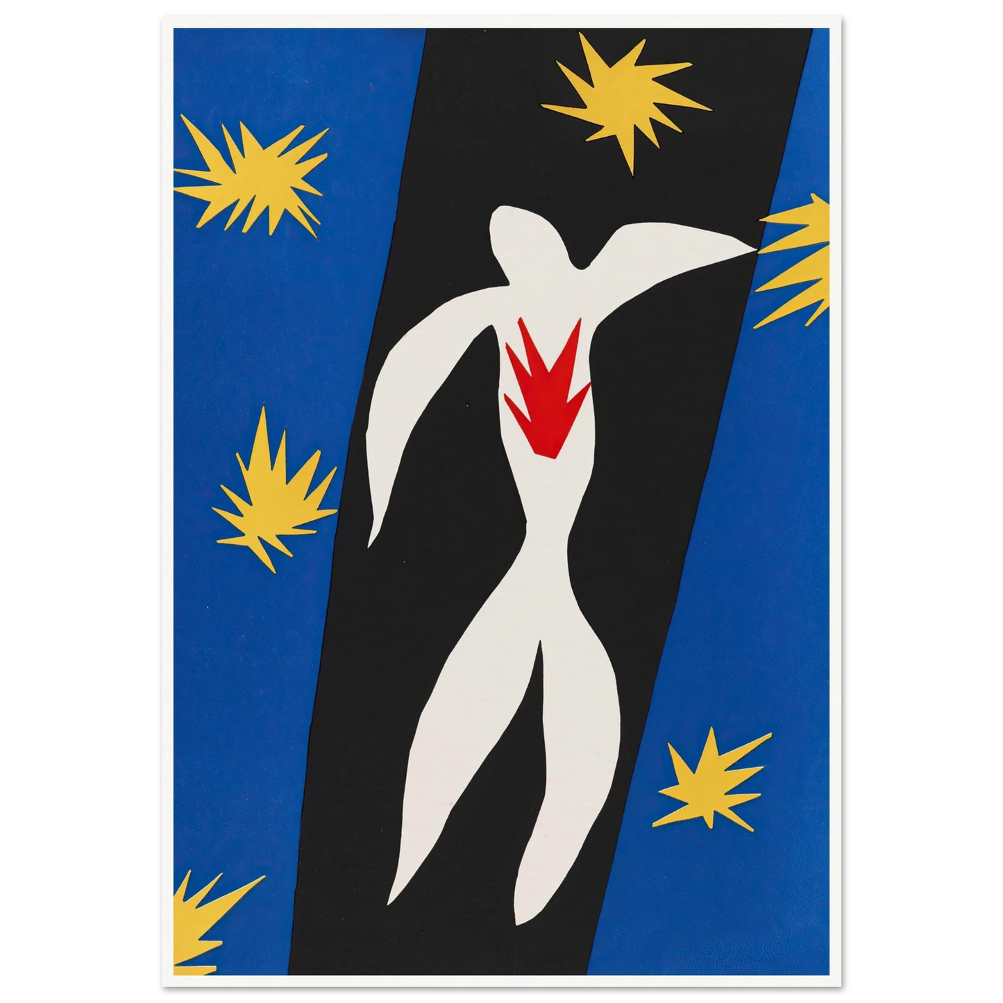La Chute d´Icare (1943) Art Print | Henri Matisse - Framed Poster - 30x40 cm / 12x16″ - Black frame