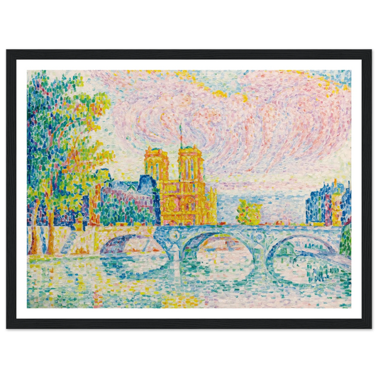 La Cité, Paris (1934) Art Print | Paul Signac - Framed Poster - 30x40 cm / 12x16″ - Black frame
