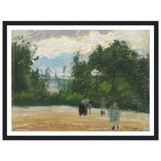 La clairière (circa 1875) Art Print | Camille Pissarro - Framed Poster - 30x40 cm / 12x16″ - Black frame
