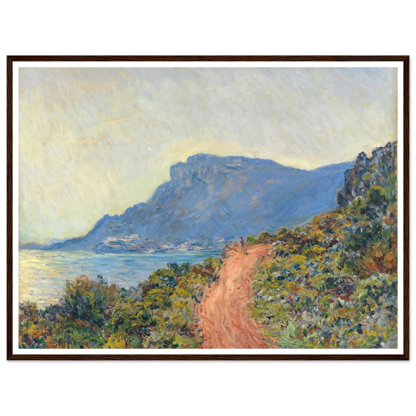 La Corniche near Monaco (1884) Art Print | Claude Monet - Framed Poster - 30x40 cm / 12x16″ - Black frame
