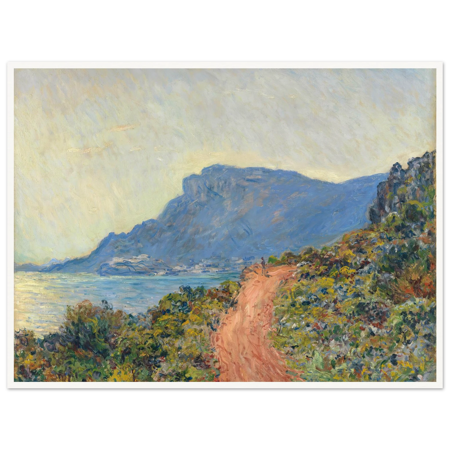 La Corniche near Monaco (1884) Art Print | Claude Monet - Framed Poster - 30x40 cm / 12x16″ - Black frame