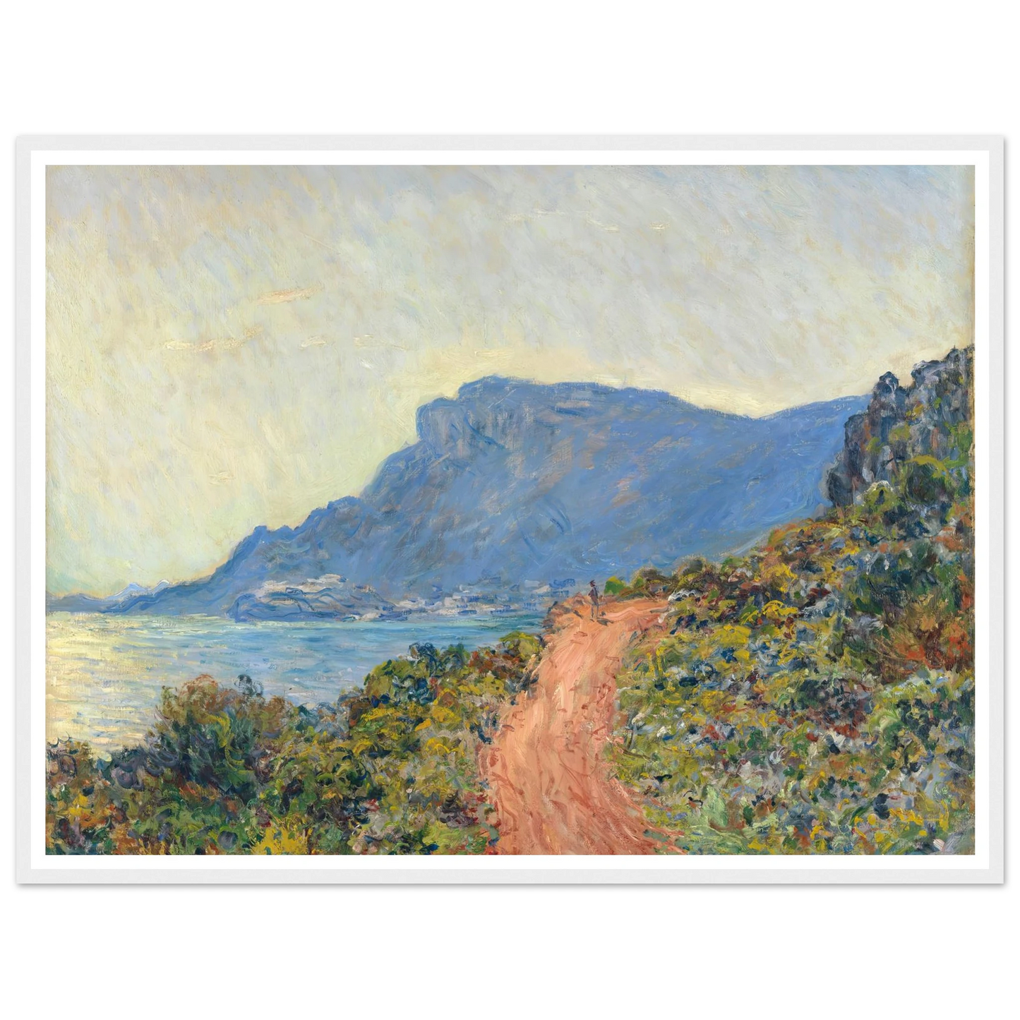 La Corniche near Monaco (1884) Art Print | Claude Monet - Framed Poster - 30x40 cm / 12x16″ - Black frame