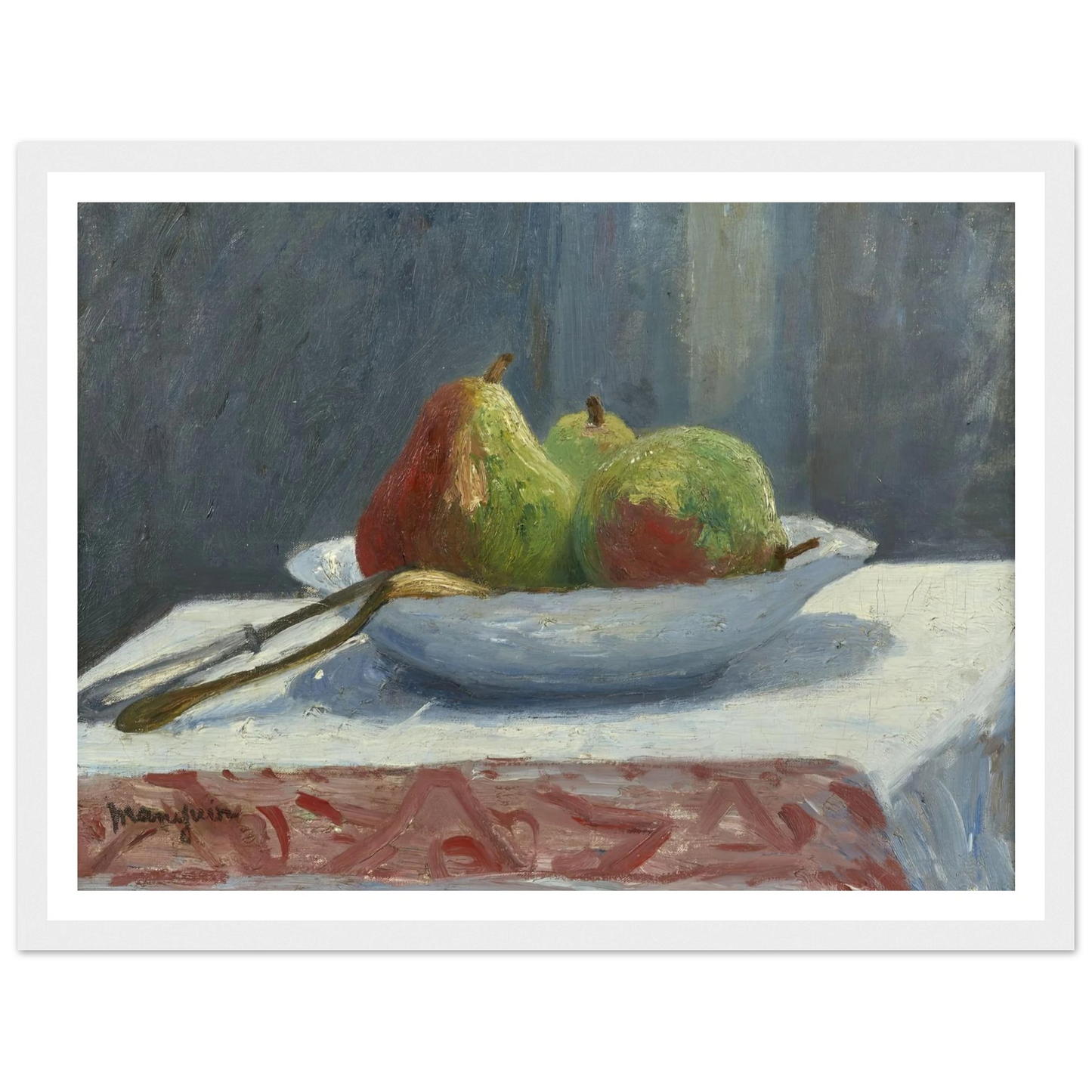 La coupe de poires (1903) Art Print | Henri Manguin - Framed Poster - 30x40 cm / 12x16″ - Black frame