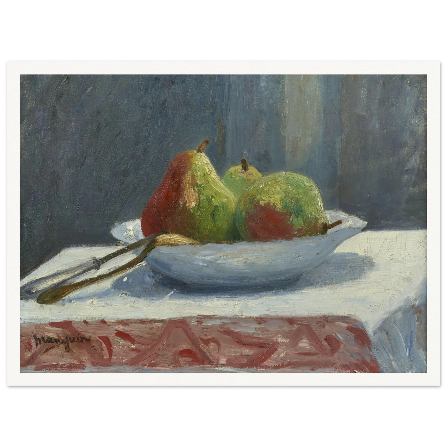 La coupe de poires (1903) Art Print | Henri Manguin - Framed Poster - 30x40 cm / 12x16″ - Black frame