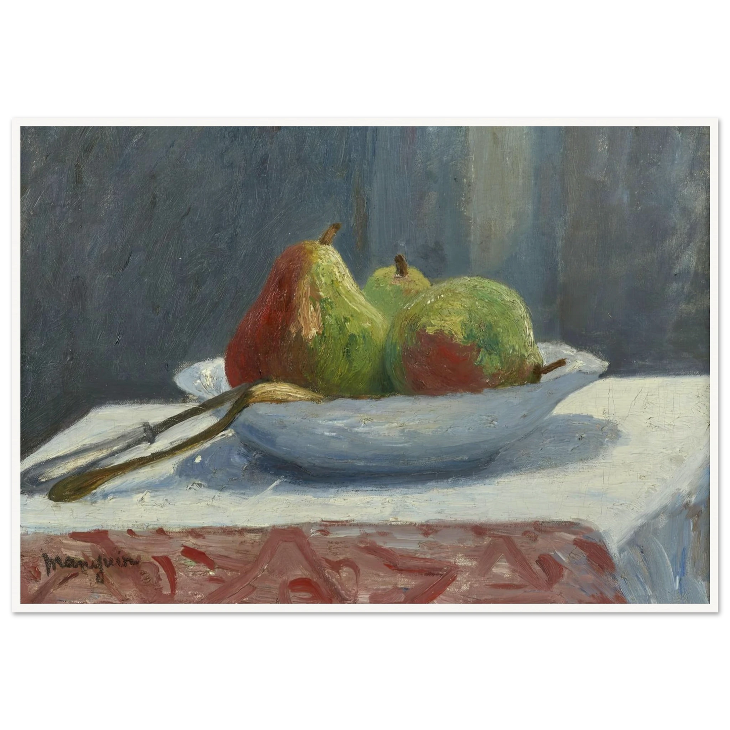 La coupe de poires (1903) Art Print | Henri Manguin - Framed Poster - 30x40 cm / 12x16″ - Black frame