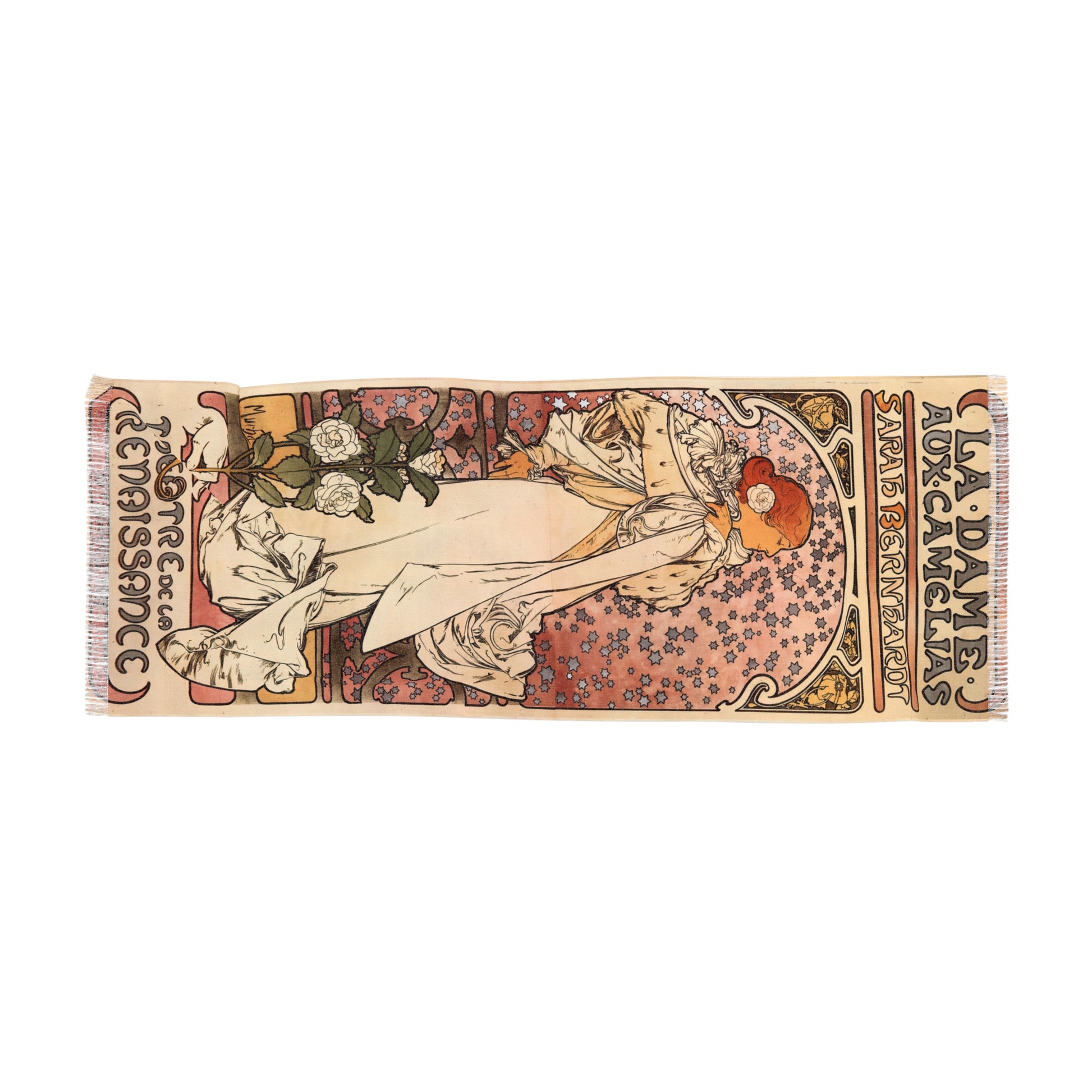 La Dame aux Cameslias | Alphonse Mucha Scarf – Art Nouveau Scarf - - 27" × 71'' - 