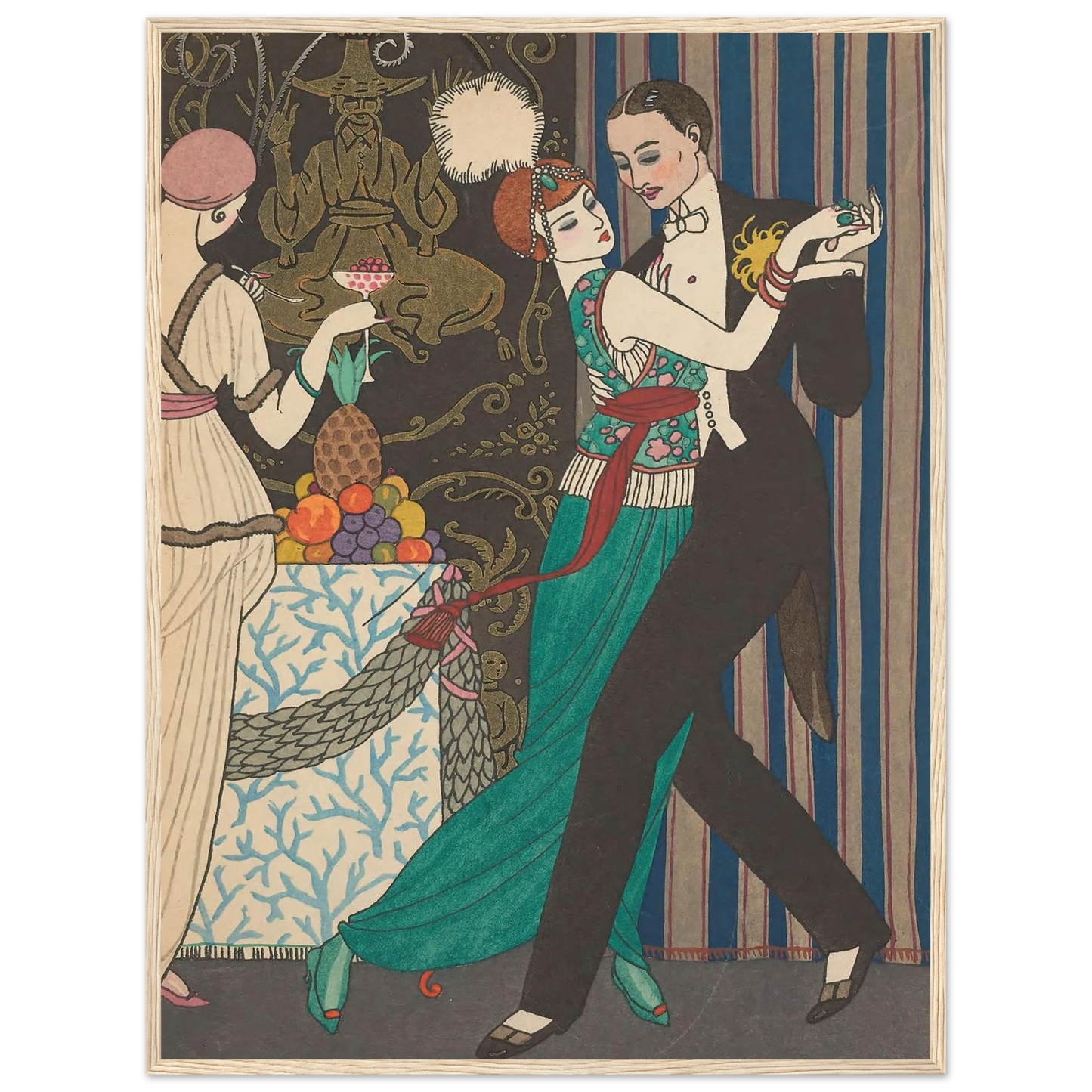 La Danse (1914) Art Print | George Barbier - Framed Poster - 30x40 cm / 12x16″ - Black frame