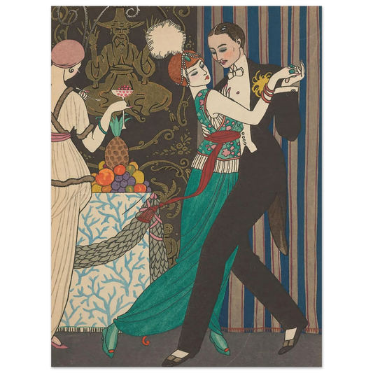 La Danse (1914) Art Print | George Barbier - Framed Poster - 30x40 cm / 12x16″ - Black frame