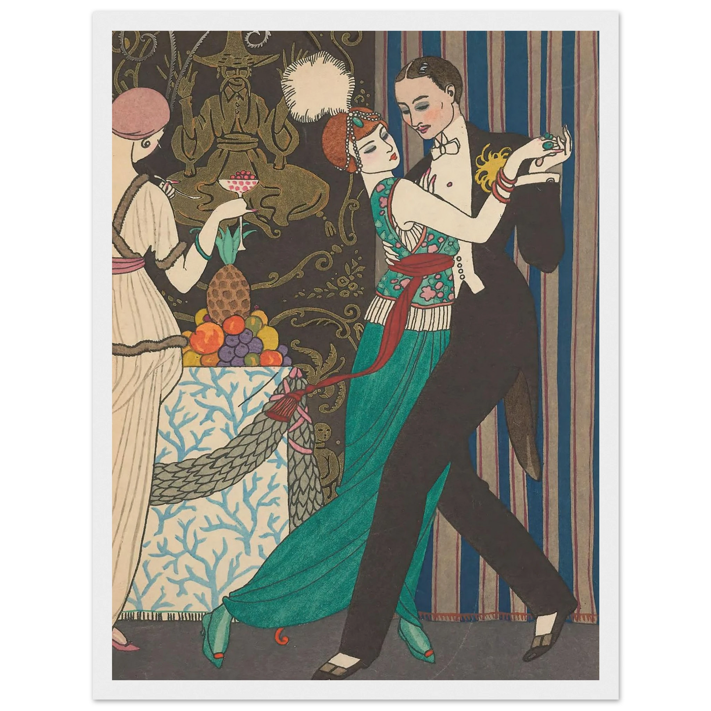 La Danse (1914) Art Print | George Barbier - Framed Poster - 30x40 cm / 12x16″ - Black frame