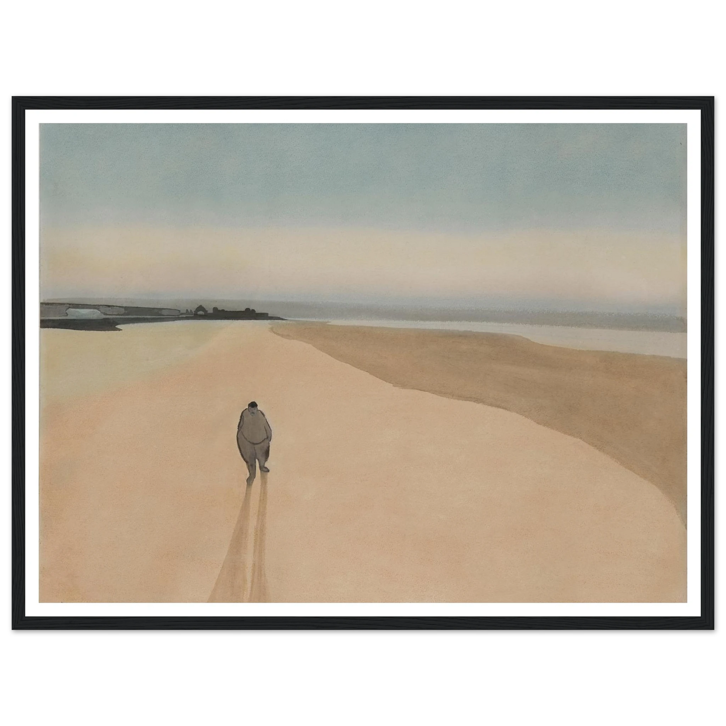 La Démocratie en marche (1908) Art Print | Leon Spilliaert - Framed Poster - 30x40 cm / 12x16″ - Black frame