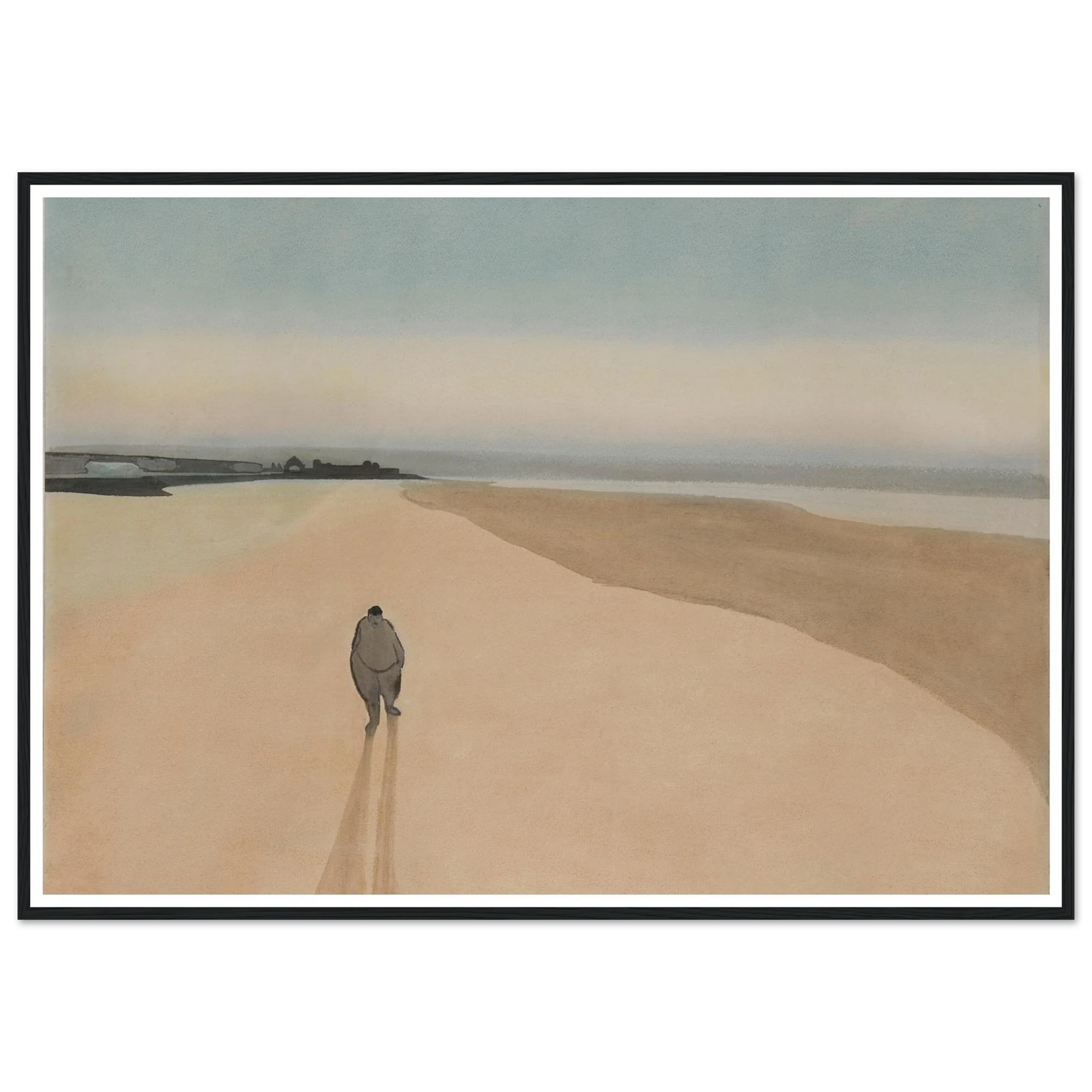 La Démocratie en marche (1908) Art Print | Leon Spilliaert - Framed Poster - 30x40 cm / 12x16″ - Black frame