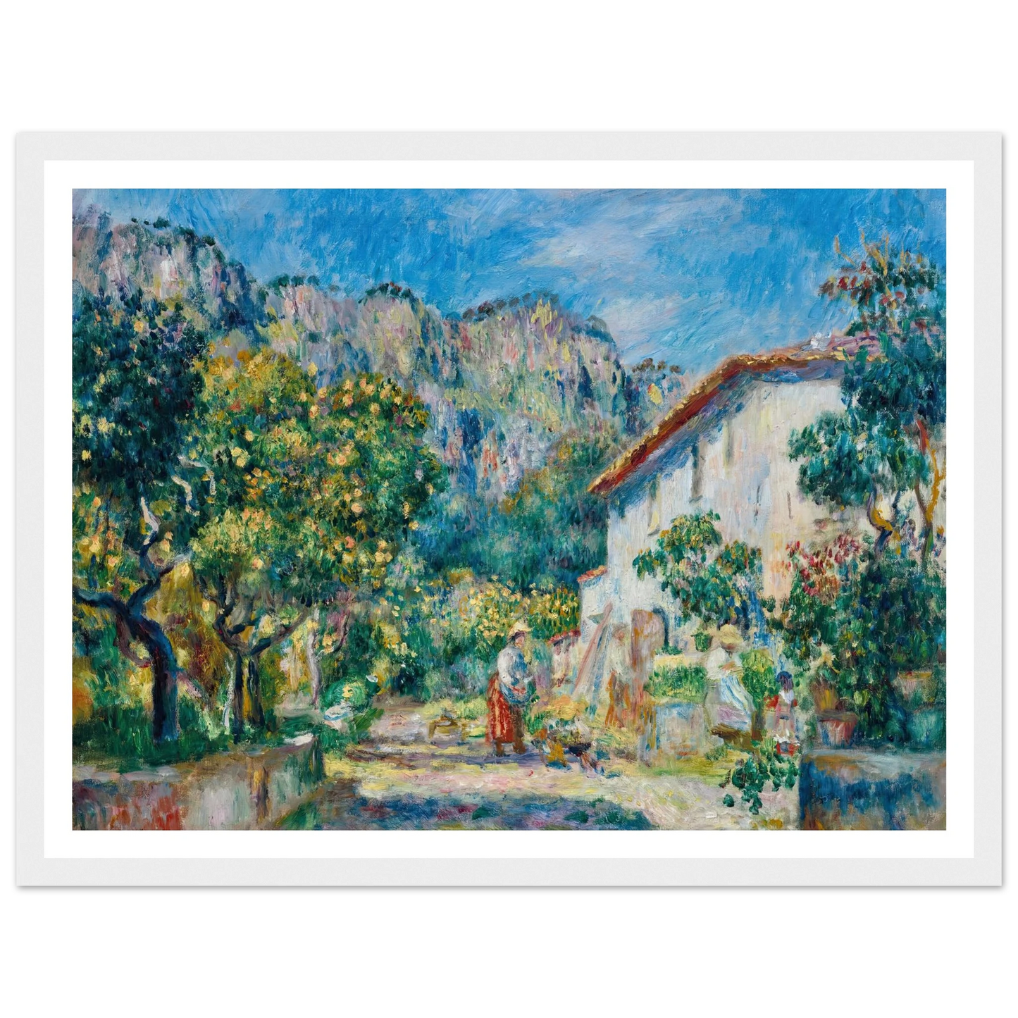 La Ferme de Magnanosc ou La villa Raynaud, Grasse (1893) Art Print | Pierre Auguste Renoir - Framed Poster - 30x40 cm / 12x16″ - Black frame