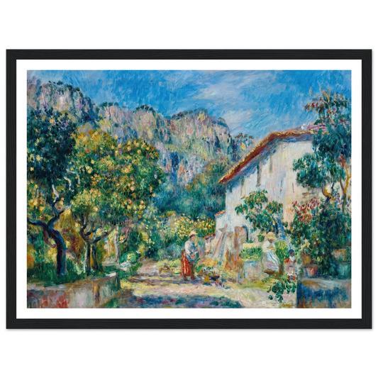 La Ferme de Magnanosc ou La villa Raynaud, Grasse (1893) Art Print | Pierre Auguste Renoir - Framed Poster - 30x40 cm / 12x16″ - Black frame